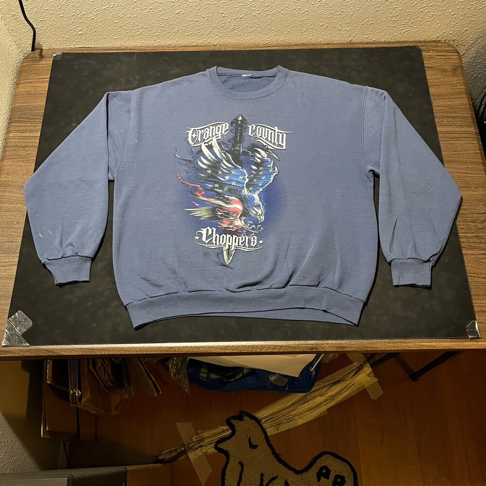 West Coast Choppers Orange County Vintage 90s Jesse James Baggy Sweatshirt XL